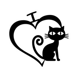 Wallity Cat 4 Accesorio Decorativo de Pared de Metal Negro